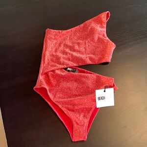 Beach Riot swimsuit size large, cut out design.